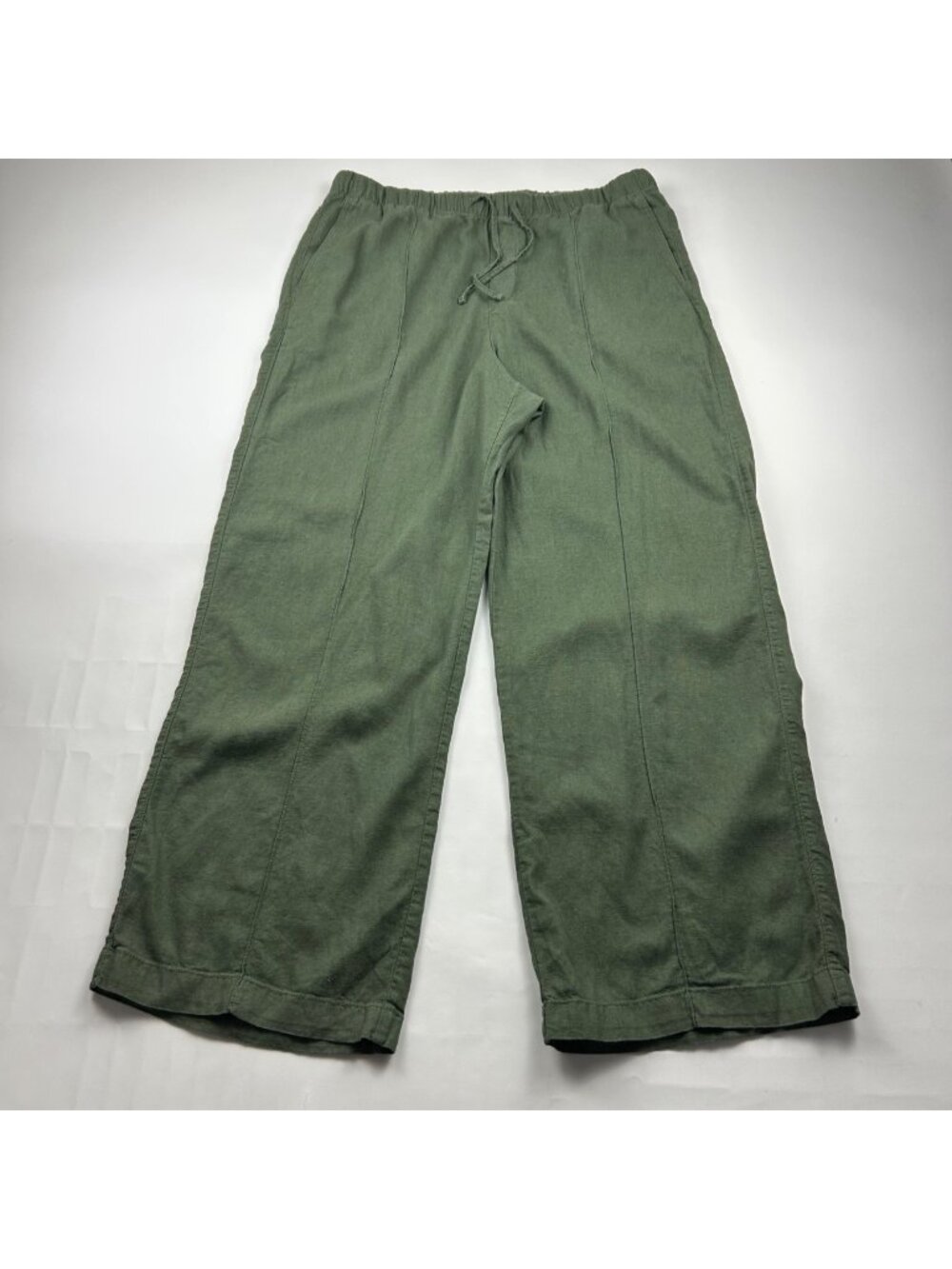 GAP Thyme Green Linen Blend Wide Leg Lounge Pant L